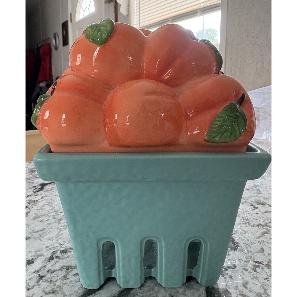 Homeworx By Harry Slatkin Farmstand Peach Basket Candle Holder 79-927Z